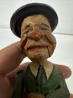 Vintage  Mechanical Bottle Stopper     Carved Man