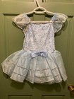 Childs Tutu Dance Ballet Costume Blue Sequin   Tulle Leotard Size Large Lc