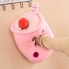 Cute Boba Tea Plush Stuffed Bubble Tea Plushie Cartoon Soft Strawberry Pillow