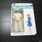 Vintage 1960s Vogue 1048 Sybil Connolly Mod A-line Dress Sewing Pattern 10 Cut