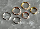 1pc Baguette Gem Hinged Segment Ring 16g Septum Clicker Helix Orbital Daith
