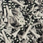 Qty 300 New Evolve Golf Epoch Tees 2 75  White W 4 Green Stripes With Tree Logo