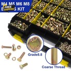 919 Pcs Grade 8 8 Metric Bolt Assortment  M4 M5 M6 M8 Heavy Duty  Nuts Kit
