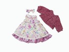 Purple Floral Dress Fits 18  American Girl Doll Clothing