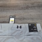 Nwt New Under Armour Boy s Medium 10 12 Baseball Pants Gray 25  Ins Tapered