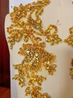 1 Pair lot Costumes Beaded Appliques And Patches With Crystals Rhinestones Se   