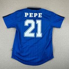 Vtg Adidas Argentina 1994 Away Jersey Womans Small Pepe 21 Blue Soccer Shirt