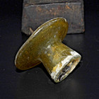 Old Extremely Rare Ancient Roman Glass Chalice Cup With Patina From Israel