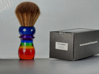 Yaqi 26mm Resin Rainbow Handle Brown Very Soft Synthetic Shaving Brush R1821