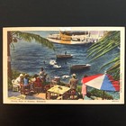 Bahamas Dec 2 1954 Qeii Scott 163 Diving Boys Postcard To Shelburne Falls Ma