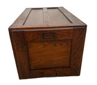 Antique Single Drawer File Cabinet  Tiger Oak Legal   Letter Size  Paneled Sides
