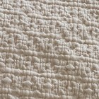 Piu Belle Euro Shams  2  Matelasse Dusty Pink Floral Ruffle Edge Shabby Cottage