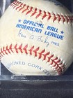 Original Rawlings Official American League Baseball     Gene A  Budig President