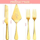 Wedding Cake Knife And Server Set With Forks For Bride And Groom 4 Pieces Mr    