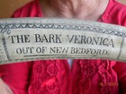 Scrimshaw Reproduction Walrus Tusk  The bark Veronica  18 Inches