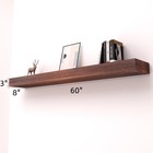 Saumonieres Fireplace Mantel Shelves 60 Inch Solid Wood Wall Mounted Long