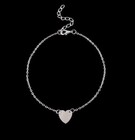 2 Anklet Bracelet Adjustable Foot Chain Beach Summer Jewelry  no Heart Pendant 