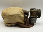 Antique Miners Hat Leather Mining Cap W  Auto Lite Carbide Lantern Display