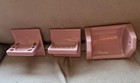 Vintage 6 Pc Ceramic Porcelain Tile Bathroom Fixture Set Rose Blush Pink   Read
