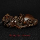 3 3 Inch Old Japanese Hand Carved Boxwood Octopus Fish Statue Netsuke Collectabl