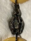 Antique Silver Plate Peter Rabbit Bunny Baby Rattle Double Teething Rings