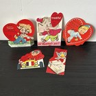 Vtg Valentine s Day Greeting Cards Lot Of 5 Made In Usa Used School Days Whimsy