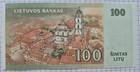 Lithuania 100 Litu 2007 Ae Prefix Unc