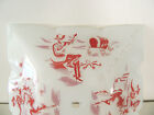 Kitschy Western cowboy Theme Bent Glass Ceiling Light Shade    1950s Decor