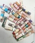 Vintage  lot Of 25  Porcelain China Powder Paint Pigment Glass Vials - A1