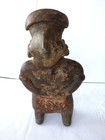 Antique Pre-columbian Terracotta Standing Figure Colima Culture Primitive 7 5 