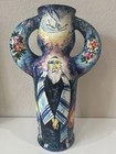 Vtg Anatoly Turov Judaica Vase Signed  Dated 99  16  Tall  Limited Ed Euc  Rare 