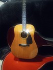 Fender Dreadnought Acoustic Guitar Natural  With Case And Fender Guitar Pick