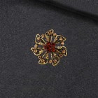 24pcs Lot Rhinestone Flower Brooches Pin Set Antique Gold