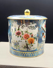 Vintage Daher Floral Retro Lidded Biscuit Tea Tin Canister Made In England