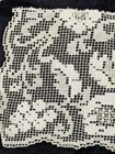 Lot Of 3 Antique Vintage Lace Wide Italian Filet Bobbin Lace Flounce Trim Roses