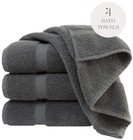 White Classic Luxury Bath Towels - Cotton Hotel Spa Towel 27x54  4-pack Grey