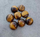  wholesale  Natural Tiger Eye Cabochon Round Shape Loose Gemstone