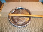 Vintage Irvinware 12  Silver Plate Round Serving Tray - Made In Usa