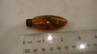 Antique Estate Victorian Perfume Bottle Lay Down Mercury Glass Red Green Swirl