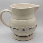      Longaberger 7  Woven Traditions Classic Blue 64 Oz 2 Qt Pitcher Signed 1991