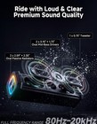Motorcycle Soundbar Speakers Stereo Audio System Bluetooth W  Rgb Lights Fm Ip66