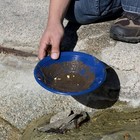 2 Pack Asr Outdoor 8  Blue Dual Riffle Gold Panning Pan Mining Prospecting