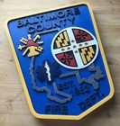 Fire Department Baltimore County 3d Routed Wood Patch Plaque Sign Custom