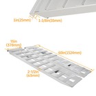 Pair For 60  x15  Aluminum Ramps 6800 Lbs Truck Car Auto Trailer Ramps Hook End
