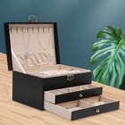 Pu Watch Storage Box With Drawer Jewelry Organizer Watch Holder Display Case