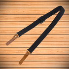 Tactical 2 Point Rifle Sling With Leather Strip Adjustable Heavy Duty Gun Sling