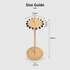 Fishing Pole Rod Racks   floor Stand Bamboo Round Rods Holder For 15 Fishing Poles