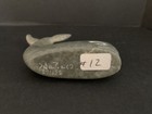 Vtg Eskimo Inuit Hand Carved Soapstone Whale Signed Numbered