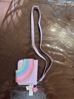 Claire   s Rainbow Purple Strap Coin Wallet New