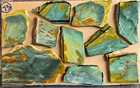 Gary Green Ellipso Jasper  Larsonite  Cabochon  Preform Slabs  10 Pcs  Flat 73